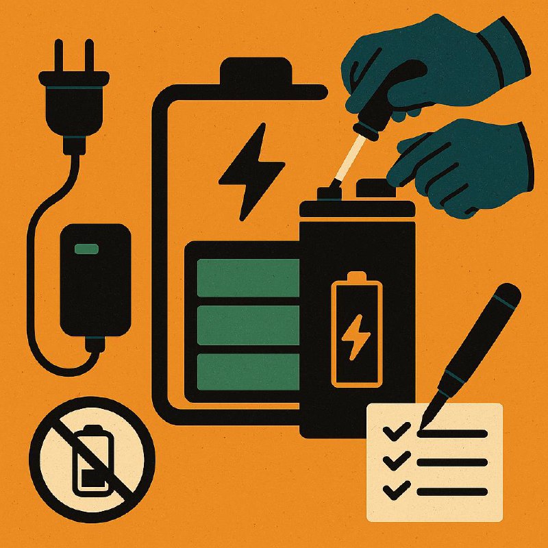 Akkumulátor illusztráció – töltő, akkumulátor cellák, Rollerpiac.hu